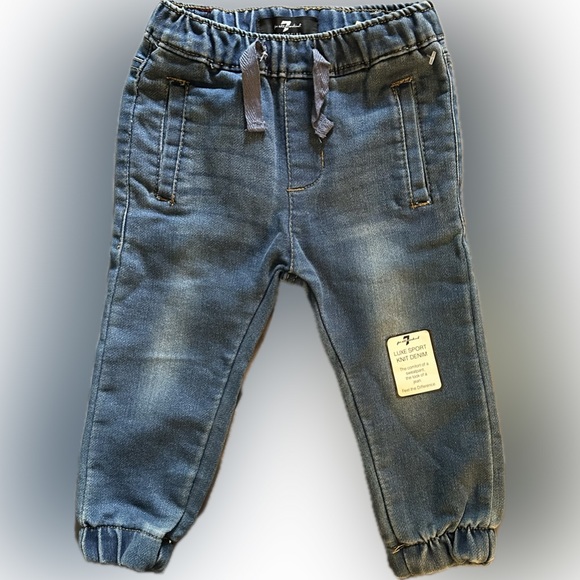 NWOT 7 For All Mankind Denim Joggers - Picture 2 of 4